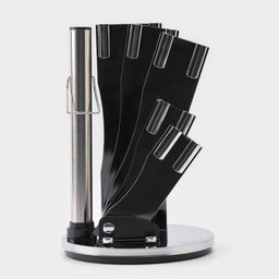 Набор кухонных принадлежностей на подставке Ardone, 7 предметов: 5 ножей, мусат и ножницы, цвет хромированный - Simaland фото 11