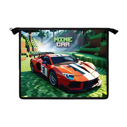 Папка для тетрадей А5, молния сверху Schoolformat "MineCar" (ПТКМ1А5-МКР, 257426) пластик