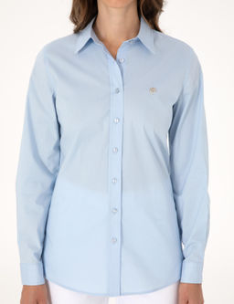 A__k Mavi Slim Fit Uzun Kollu G_mlek
