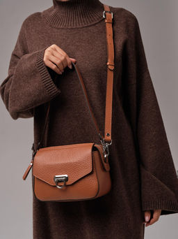 Женская сумка кросс-боди Azaro 3684 коричневый камень соло