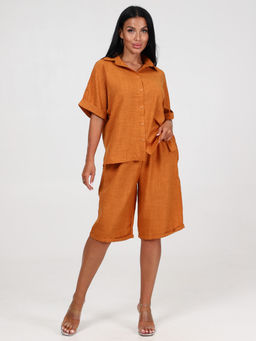 566 ЖЕНСКИЙ КОСТЮМ (шорты) (Песочный) - А-дина фото 3