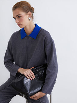 Bisiklet Yaka Kad?n ?nce Kazak