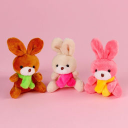 Цена за 6 шт. Мягкая игрушка Моей половинке, зайчик, цвета МИКС, в шоубоксе - Milo toys фото 9