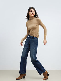 Wideleg Kad?n Jean Pantolon