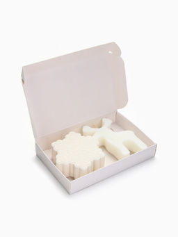 Подарочный набор новогодний: бомбочка снежинка и фигурная свеча олень, URAL LAB