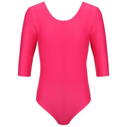 Купальник гимнастический Grace Dance, с рукавом 3/4, р. 38, цвет малина  фото 9