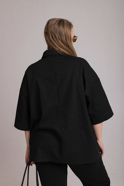 Рубашка М325046а черный - Елена фото 3