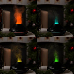 Увлажнитель воздуха Luazon HM-10, эффект пламени, 130 мл, 4.5 Вт, USB, чёрный