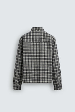 EMBROIDERED CHECK FLANNEL SHIRT - Zara фото 8