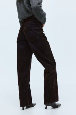 Straight High Jeans con acabado afelpado - H&m фото 5