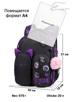 Рюкзак SkyName R9-12 + брелок мишка + значки  фото 12