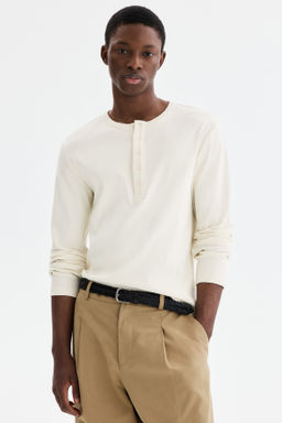 Camiseta de canal? con cuello panadero Slim Fit - H&m фото 4