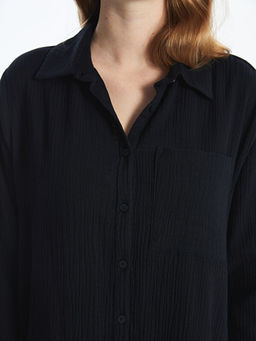 Dokulu Kad?n G?mlek Elbise