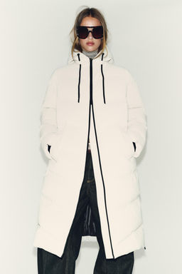 LONG RUBBERISED HOODED WINDPROOF ANORAK - Zara фото 7