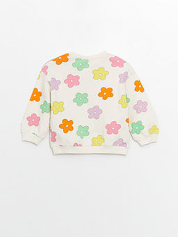Bisiklet Yaka ?i?ekli K?z Bebek Sweatshirt - Waikiki фото 2