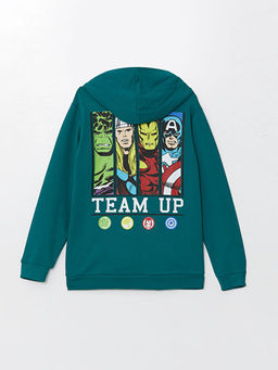 Kap??onlu Hulk Bask?l? Erkek ?ocuk Sweatshirt - Waikiki фото 2