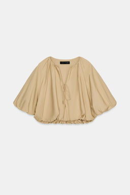 POPLIN BALLOON TOP - Zara фото 7