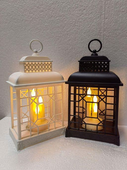Большой рождественский фонарь, LED, ТРИ свечи, USB - 1000 деталей фото 2