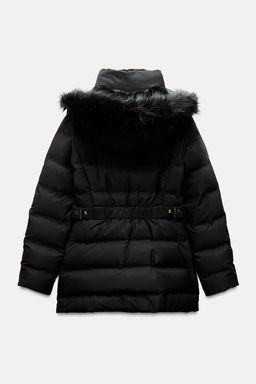SEMI-LONG HOODED PUFFER JACKET - Zara фото 5