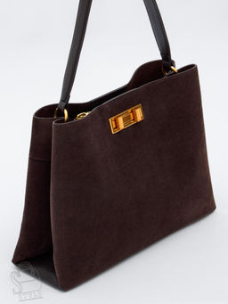 Сумка женская кожаная 1087MF coffee Polina&Eiterou