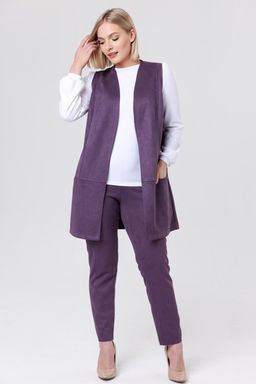 Жилет эко-замша 4241/02/Пыльно-голубой - Rise фото 21