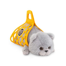 Мягкая игрушка "Кот Барсик в сумке серый", 35 см B1002/35