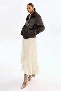 Cazadora oversize de piel - H&m фото 8