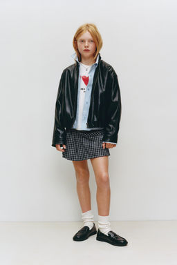 CHECKED BERMUDA SKORT WITH PLEATS - Zara фото 5
