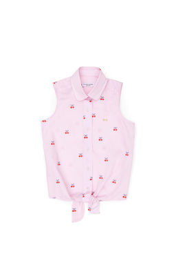 U. S. Polo Assn Пудровая рубашка с коротким рукавом для девочки - U.s. polo assn фото 8