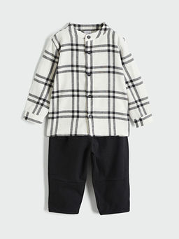 Hakim Yaka Ekose Erkek Bebek G?mlek ve Pantolon