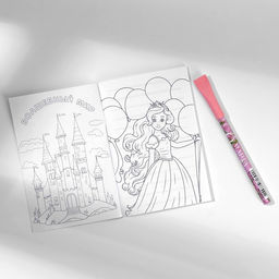 Цена за 2 шт. Подарочный набор блокнот с раскраской А6 и ручка Подружки