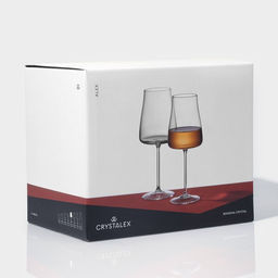 Бокалы для вина Magistro Alex, 400 мл, стекло, прозрачные, набор 6 шт