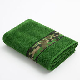 Полотенце махровое Love Life Милитари 70?130 см, цв. хаки, 100% хлопок, 360 г/м?