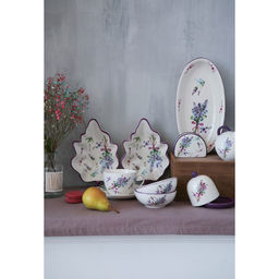 Блюдо сервировочное Доляна «Лаванда», 21×15×4.5 см, белое