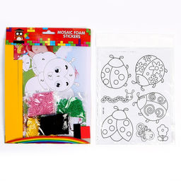 Набор для творчества: аппликация EVA крошкой и раскраска - наклейки Милые насекомые - Simaland фото 2