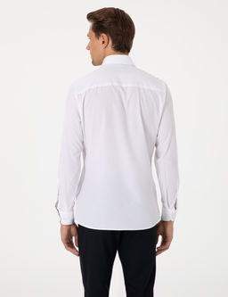 Beyaz Ekstra Slim Fit Uzun Kollu G_mlek