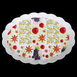 Поднос овальный 41х29 см / BV3426 /уп 80/ волнистый край - ГалеонТрейд фото 6