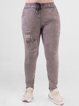 Женские джинсы цвета какао большие