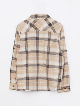 Uzun Kollu Ekose Desenli Pamuklu Erkek ?ocuk G?mlek - Waikiki фото 3