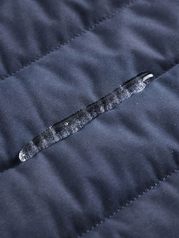 Куртка мужская стёганая с капюшоном с графеновой подкладкой темно-синего цвета 9623_1TS