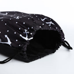 Мешок для обуви на шнурке, цвет чёрный - Simaland фото 3