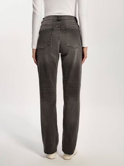 CONTE Графитовые джинсы Basic straight с эффектом потертостей CON-824 grey - Conte elegant фото 6