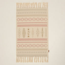 Коврик SL Home Cotton, 6090 см, красный, молочный, хлопок 50% - Sima-land home фото 4