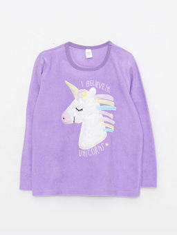 Bisiklet Yaka Nak??l? Uzun Kollu Polar K?z ?ocuk Pijama Tak?m? - Waikiki фото 2