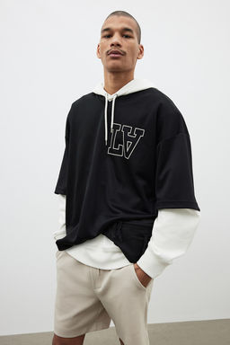 Camiseta de malla con estampado Oversized Fit - H&m фото 3