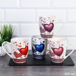 Кружка 400 мл Любовь Сердце / K5215 /уп 72/ микс 4