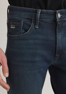 Marcus Lux Black Puslu Koyu Mavi Jean Pantolon  фото 7