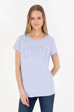 Женская синяя базовая футболка - U.s. polo assn фото 3
