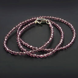 Бусы Шпинель Лиловый вечер d-3мм 43см с алмазной огранкой