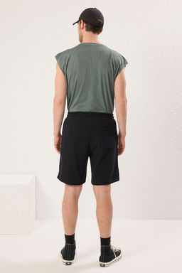 TRENDYOL MAN Siyah Oversize/Genis Kesim Dokulu Nak?sl? Sort & Bermuda TMNSS25SR00044 - Trendyolmilla фото 5